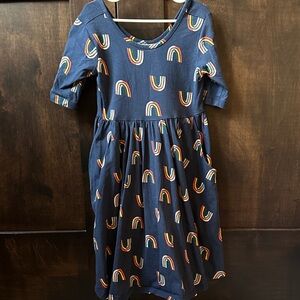 Rainbow Patterned Kids Dress